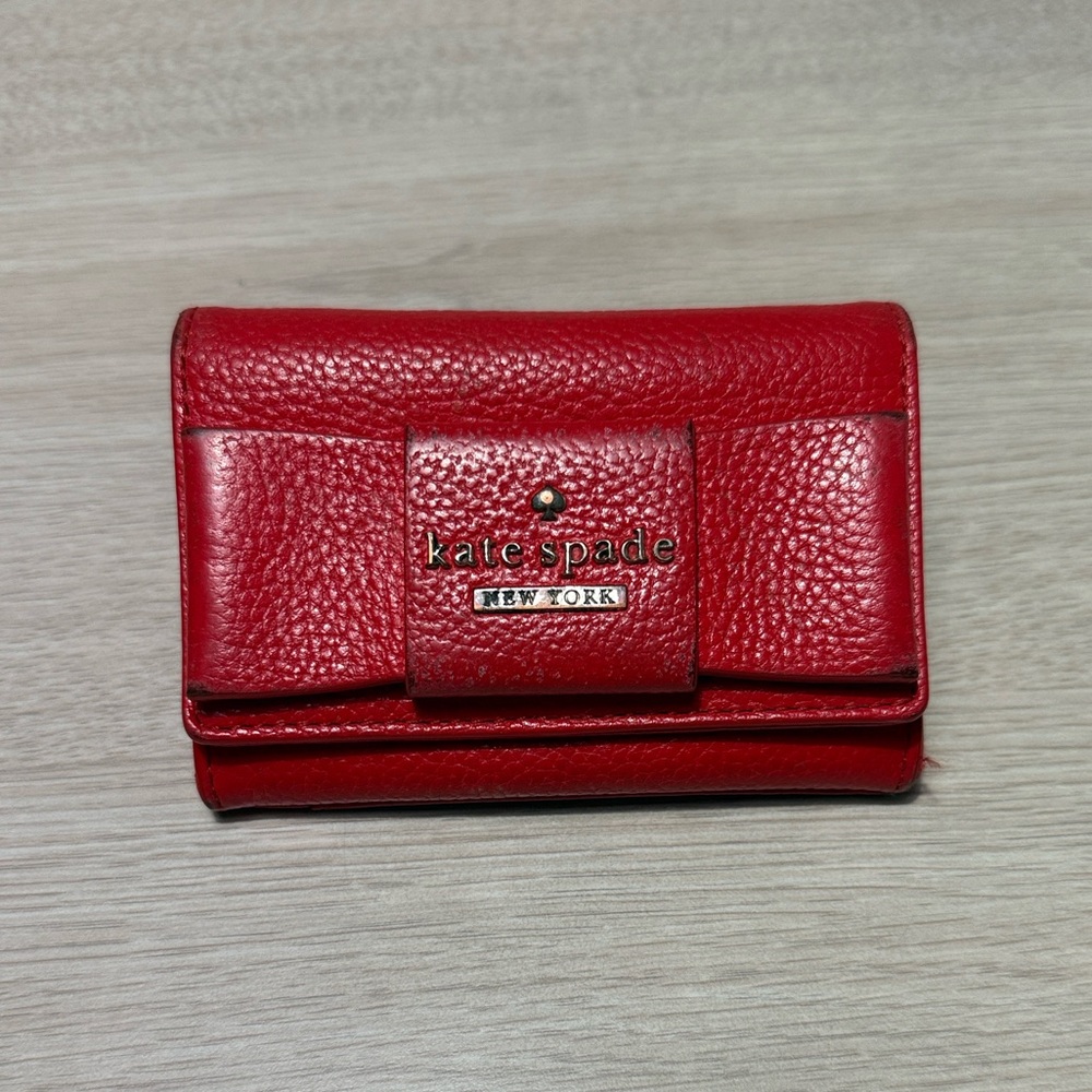 Kate Spade Cherry Red Bow Wallet